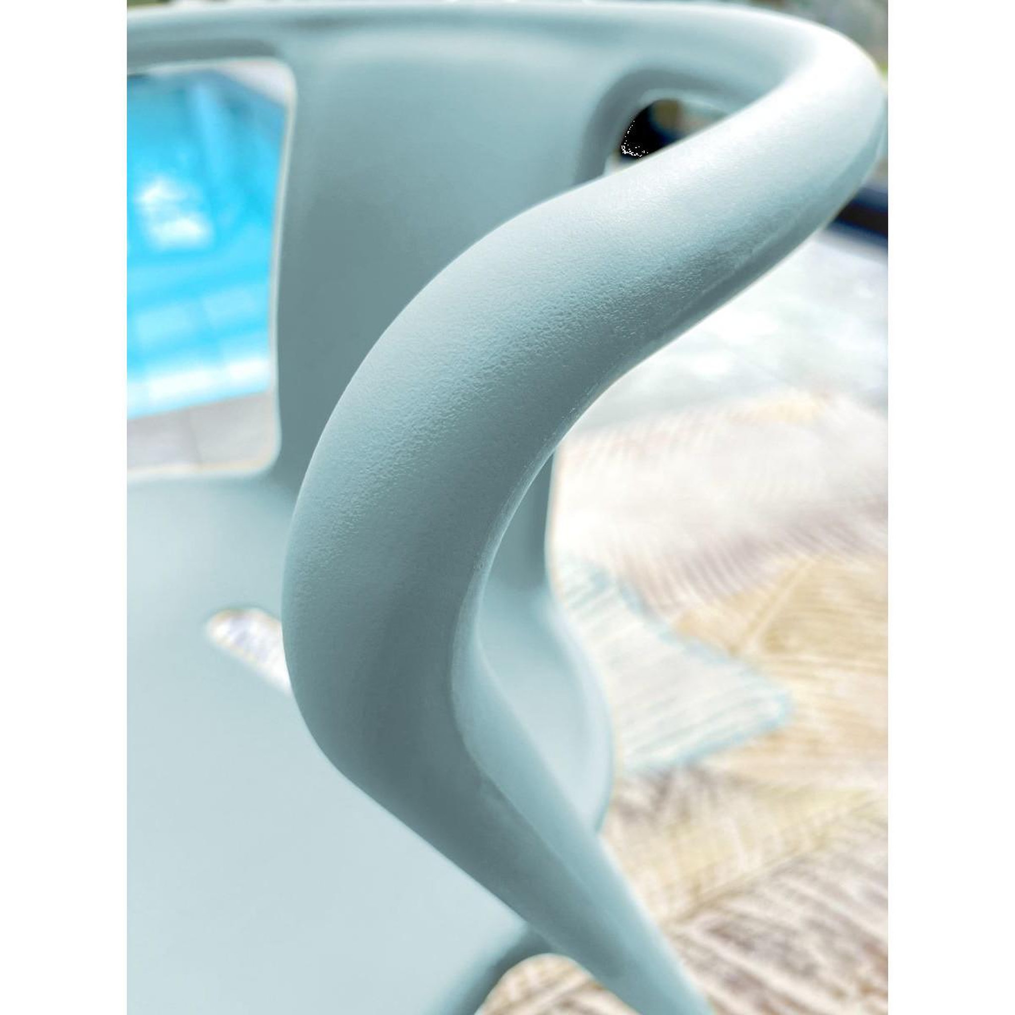 Voir la diapositive 3 : Paris Prix Lot de 2 fauteuils de jardin empilables  diego  72cm bleu azur