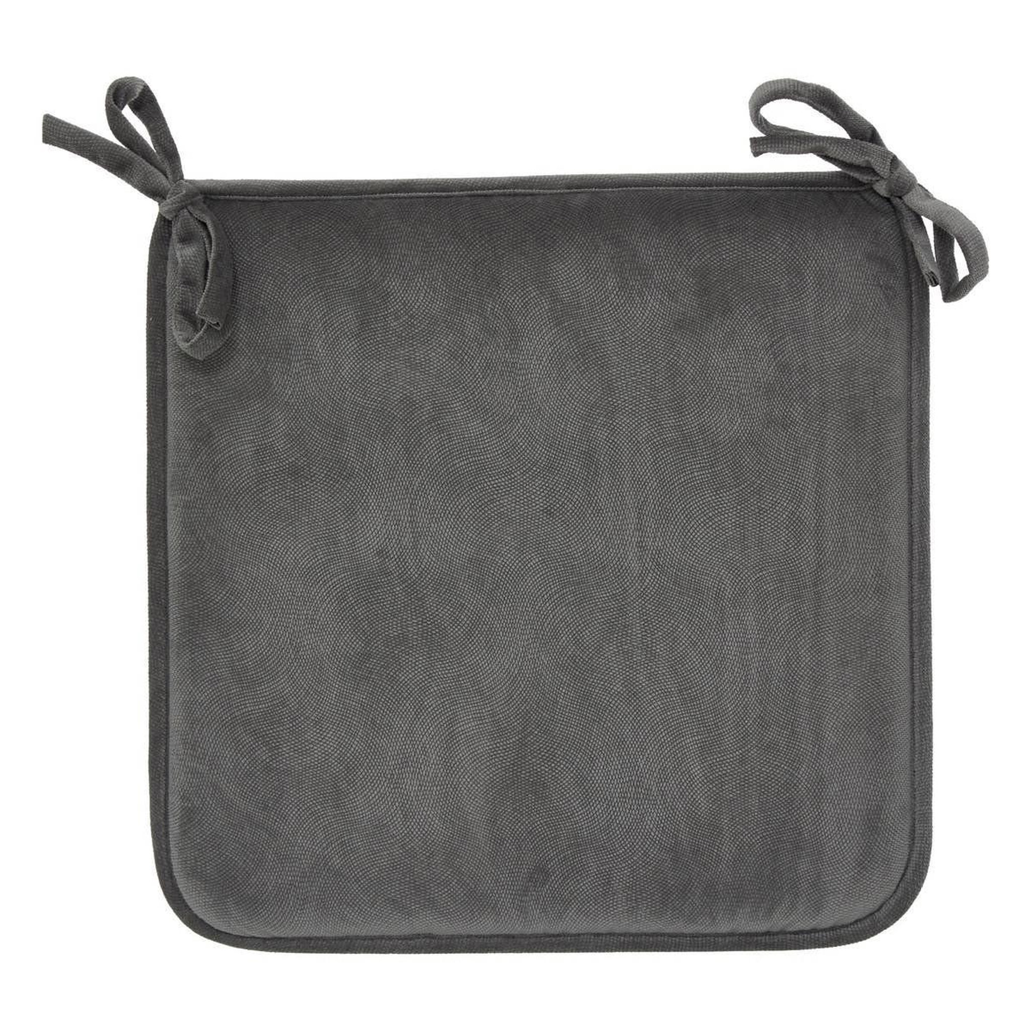 ATMOSPHERA Galette de Chaise Uni  Lilou  38x38cm Gris Foncé