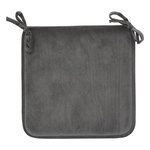 ATMOSPHERA Galette de Chaise Uni  Lilou  38x38cm Gris Foncé