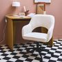 Voir la diapositive 5 : SWEEEK Chaise de bureau à roulettes velours côtelé , L 60 x P 62 x H 89 / 99cm