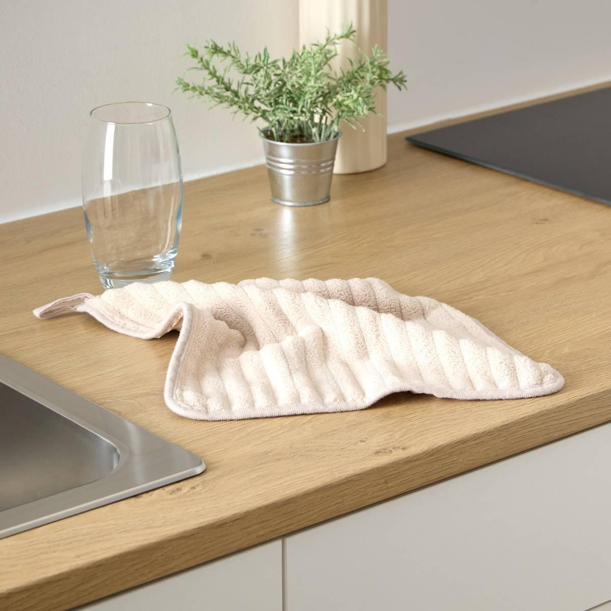 Voir la diapositive 6 : FIVE Lot de 2 Chiffons de Cuisine  Absorb  30cm Gris & Rose
