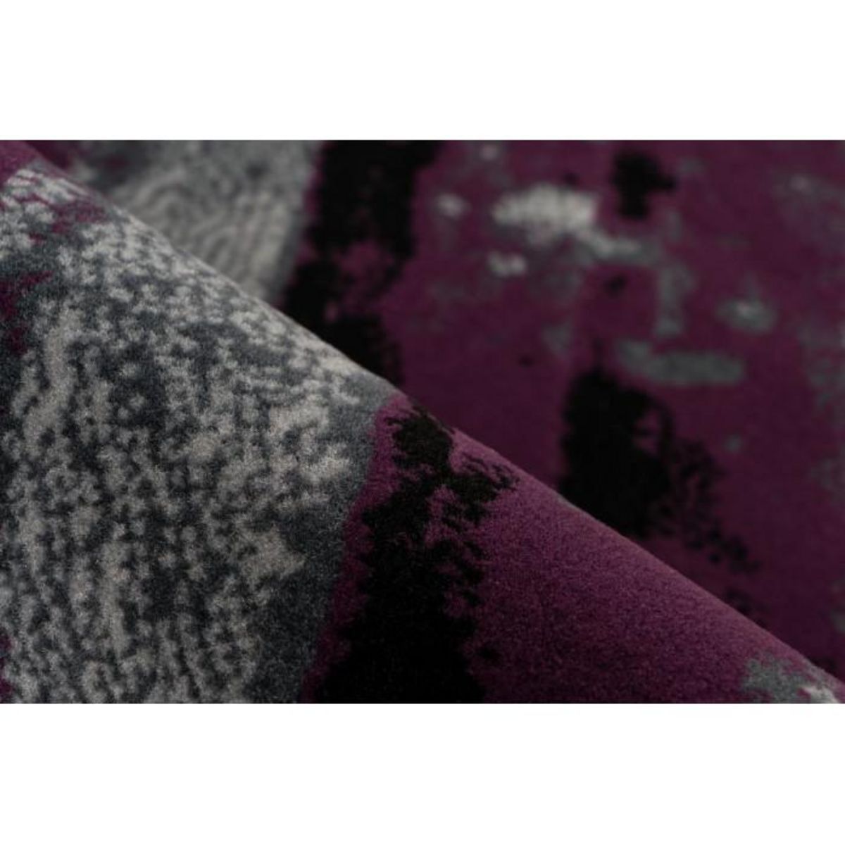 Paris Prix Tapis Vintage à Poils Courts  Esperanto IV  Gris & Violet