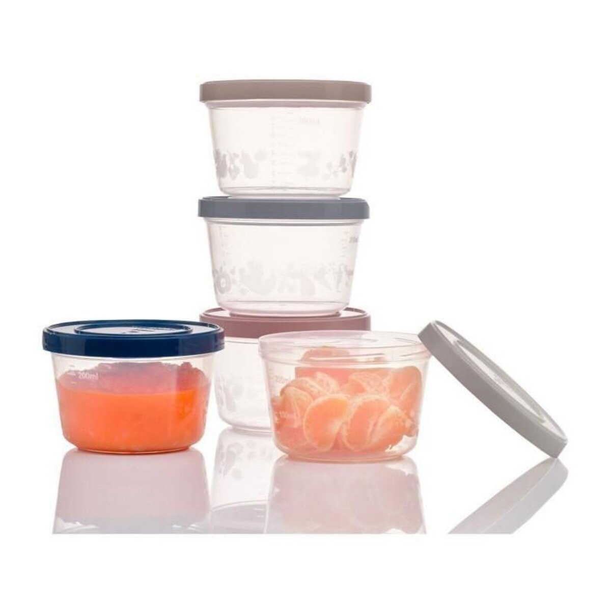 THERMOBABY Chaise haute évolutive en rehausseur de chaise + Coffret vaisselle + Boîtes de conservation + Bavoir semi-rigide