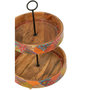 Voir la diapositive 2 : Paris Prix Plateau 2 Niveaux en Bois  Delhi  53cm Multicolore