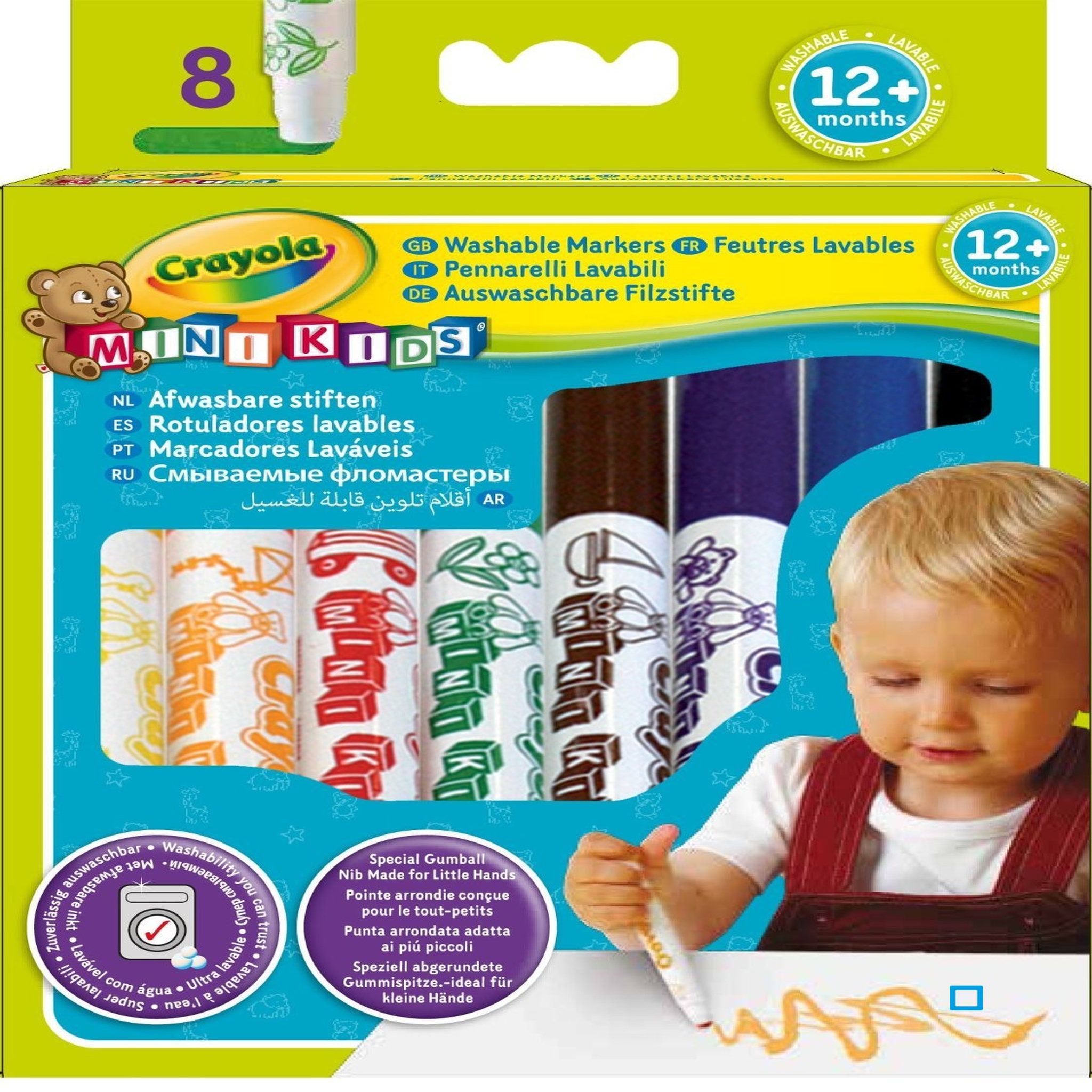 GOLIATH Mini Kids 8 feutres lavables 