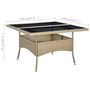 Voir la diapositive 5 : VIDAXL Table a dîner d'exterieur Beige Resine tressee et verre