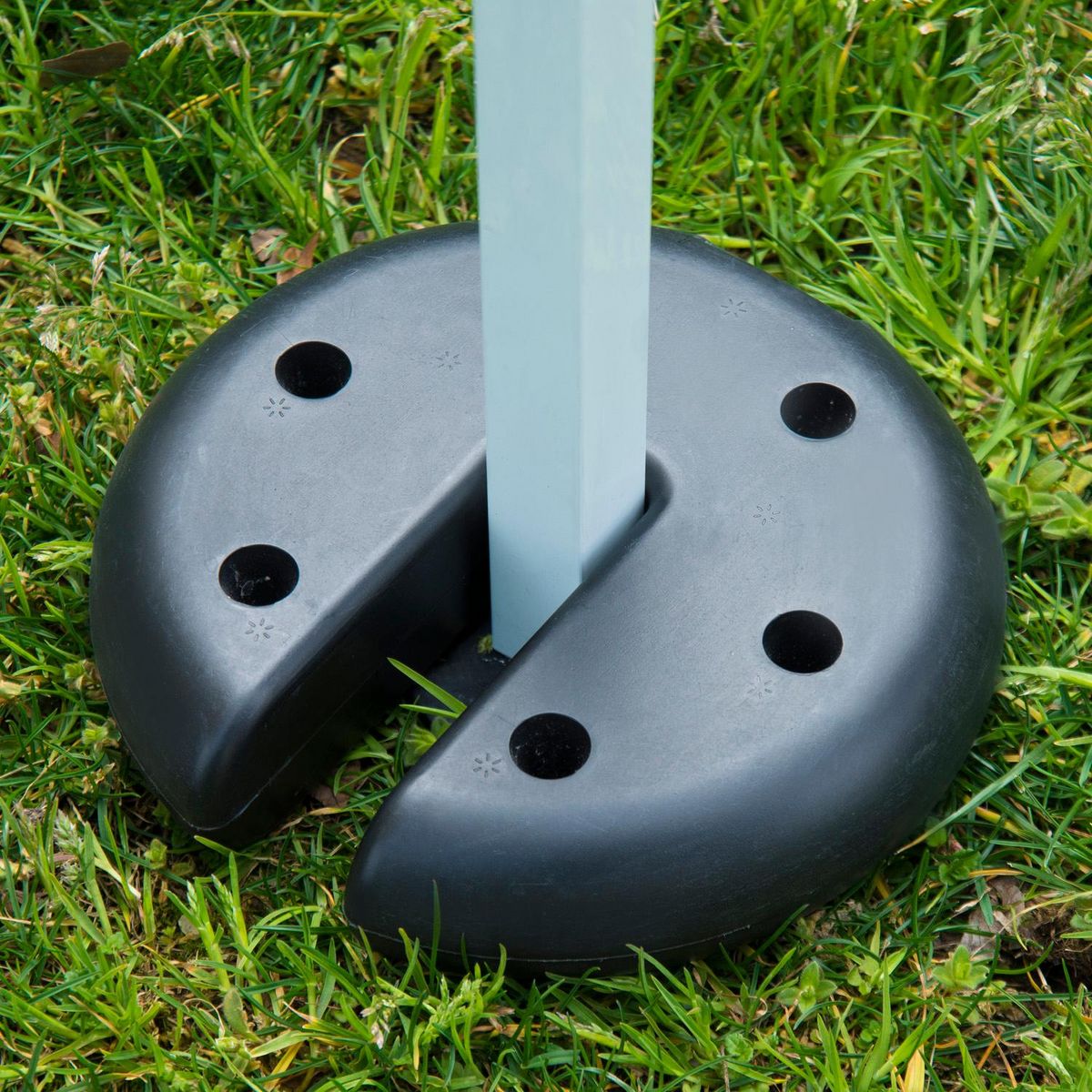 HOMCOM Lot de 4 poids de lestage circulaire pour tonnelle barnum tente diamètre 20 cm épaisseur 4,5 cm polyéthylène noir