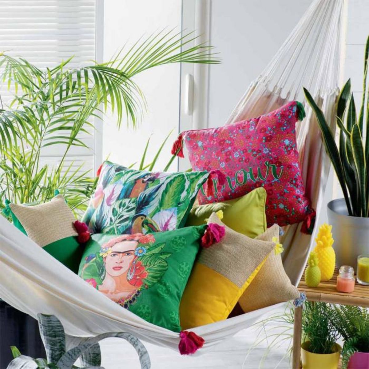 Paris Prix Coussin Déco  Jungolista  45x45cm Multicolore