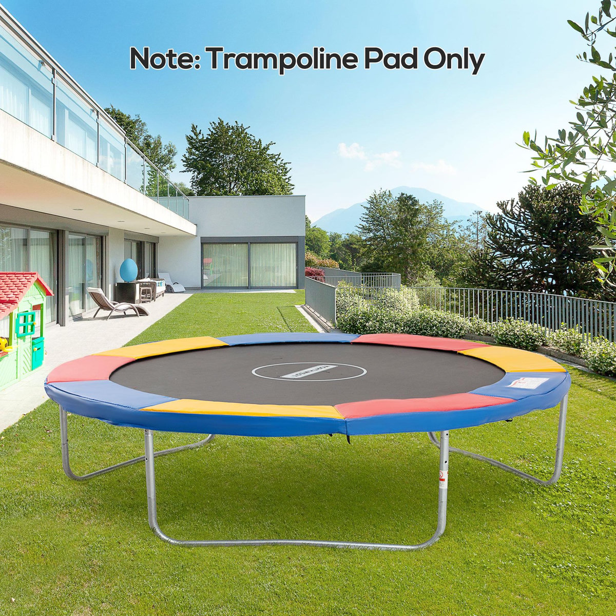 HOMCOM Couvre-ressort trampoline dia. 305 cm PVC PE haute densité rembourrage 15 mm multicolore