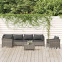 Voir la diapositive 1 : VIDAXL Salon de jardin 7 pcs avec coussins Gris Resine tressee