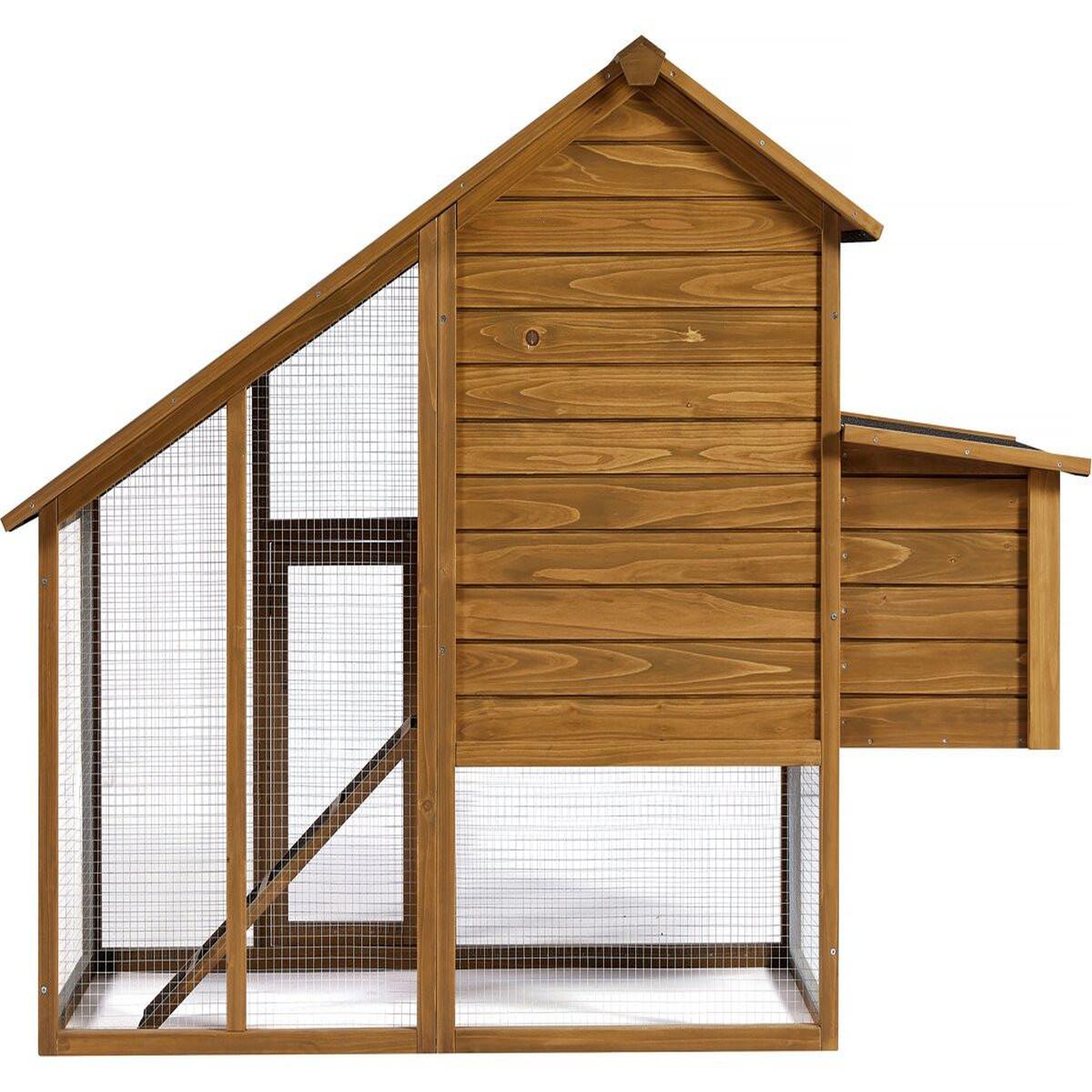 Voir la diapositive 4 : Habitat et Jardin Poulailler  Princesse  avec pondoir en bois - 4 poules - Marron