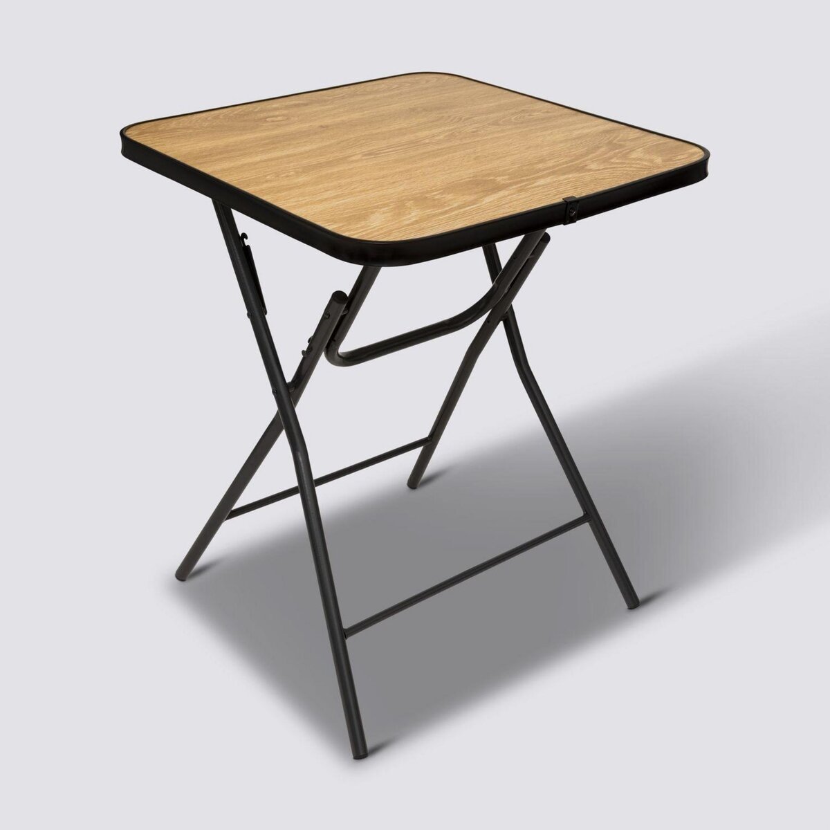 FIVE Table pliante renforcée en bois et métal FOLDA - Beige et noir