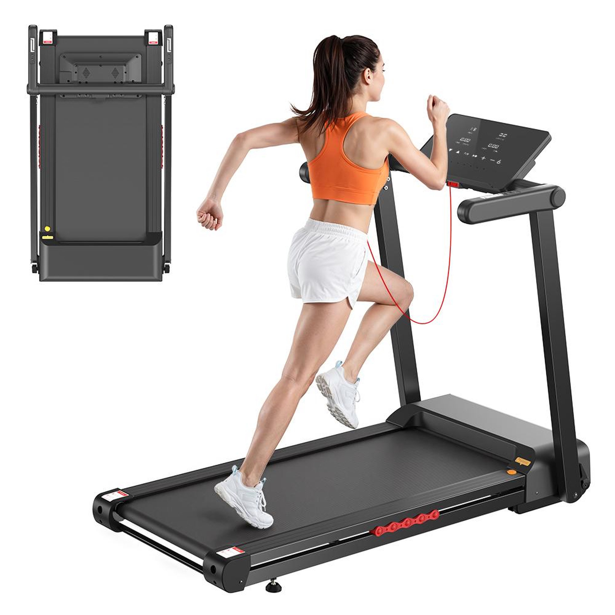 Voir la diapositive 3 : FORMILL Tapis de course pliable ft-62, 4 cv, 16 km/h, inclinaison 18 %, écran led