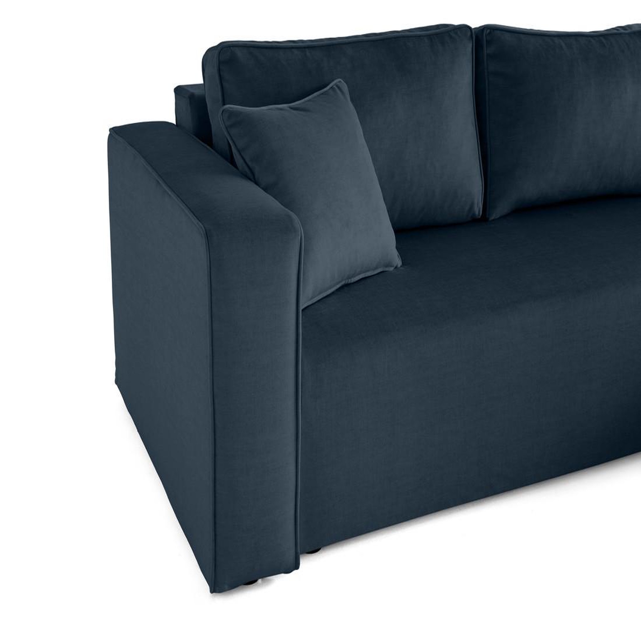 Voir la diapositive 6 : BEST MOBILIER Topaze - canapé d'angle déhoussable réversible 4 places en velours
