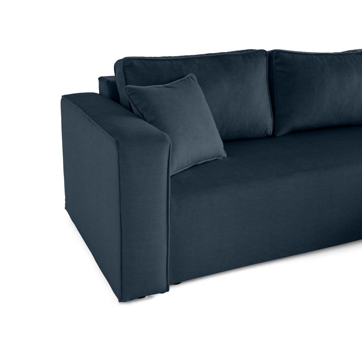 BEST MOBILIER Topaze - canapé d'angle déhoussable réversible 4 places en velours