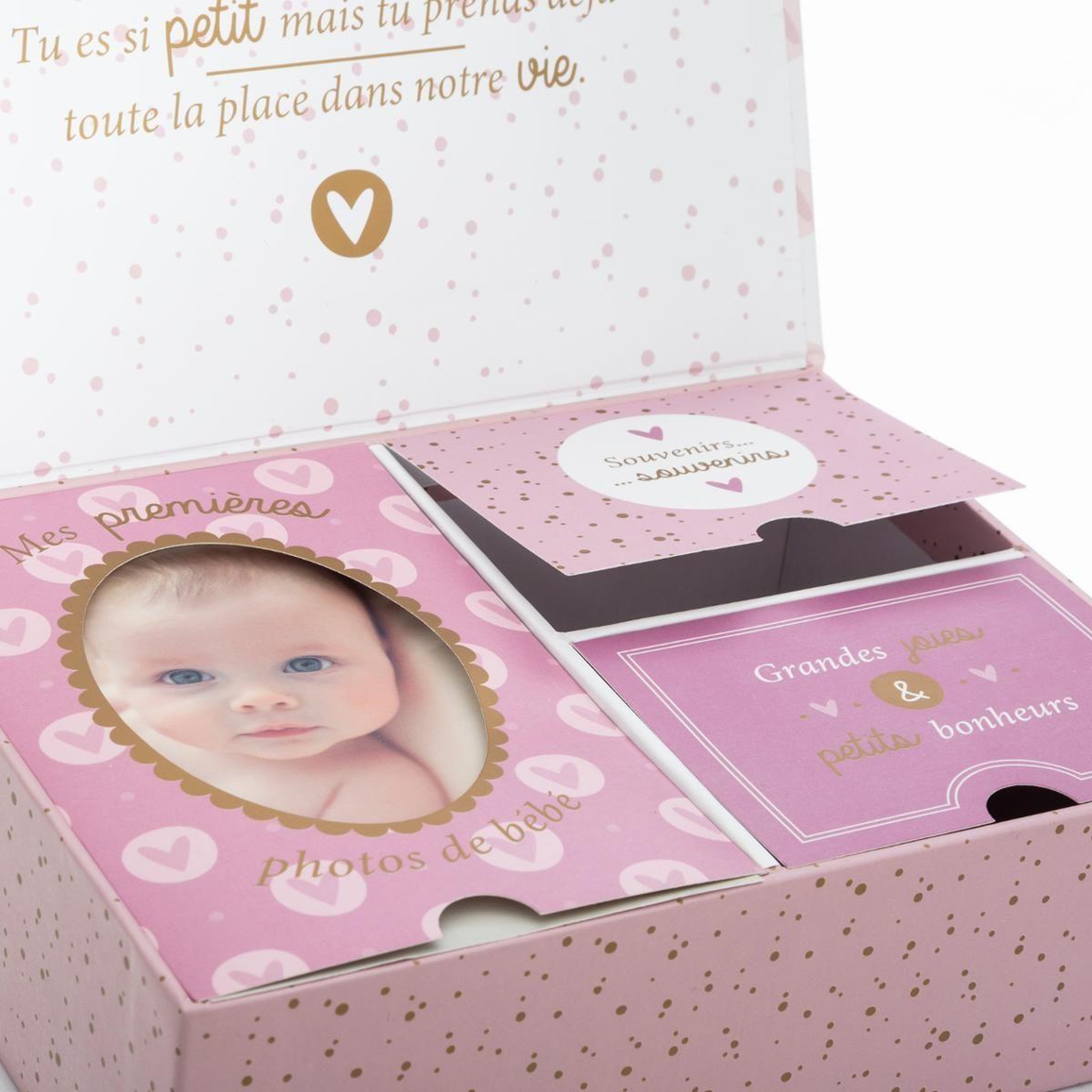 Voir la diapositive 3 : Atmosphera Kids Boîte à photos  souvenir  21cm rose