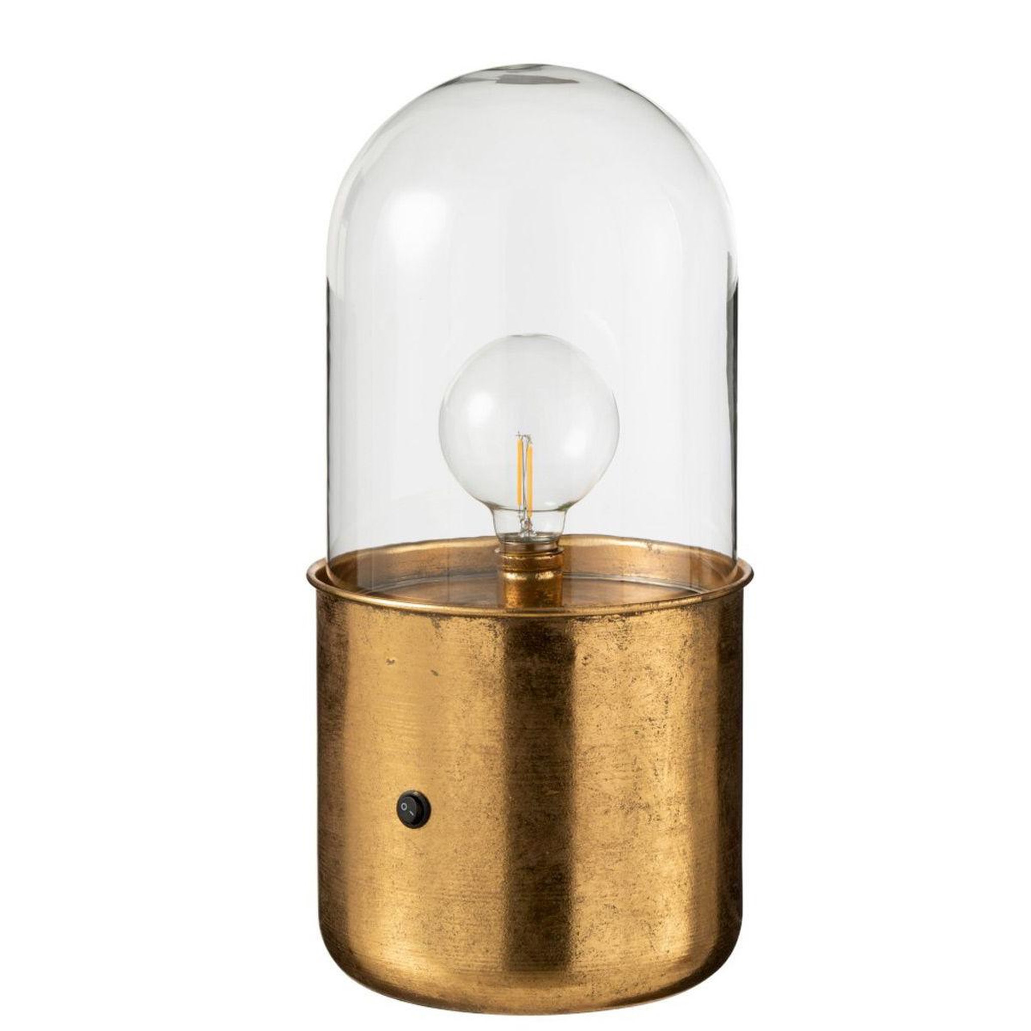 Voir la diapositive 1 : J-LINE Lampe à poser design en verre  bulb  41cm or