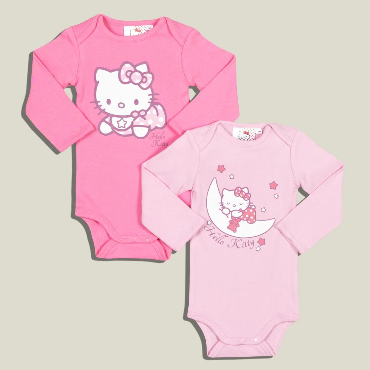 HELLO KITTY Lot de 2 bodies manches longues