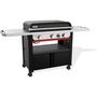 Voir la diapositive 2 : Weber Plancha gaz black 3 brûleurs sur chariot, 76x46 cm