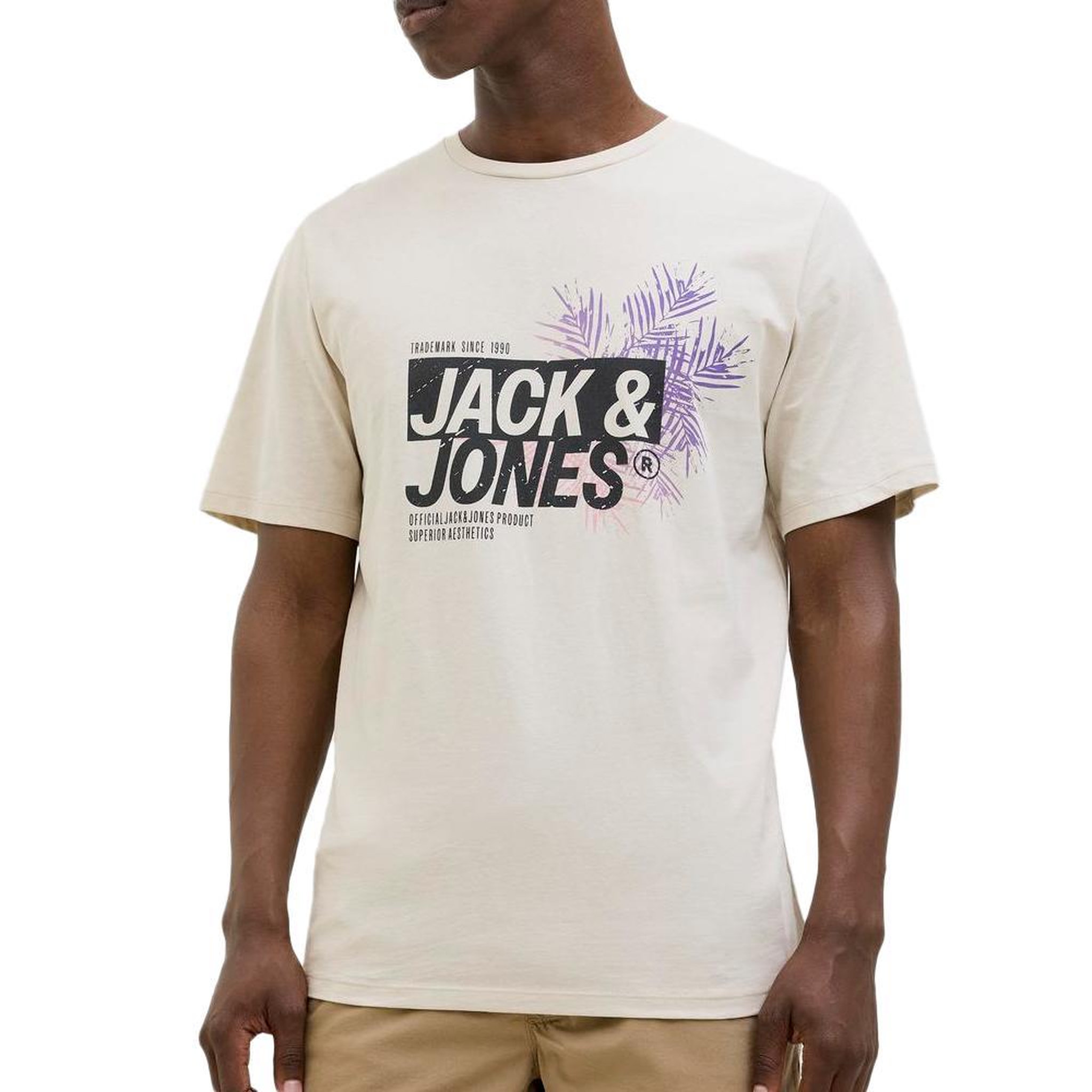Jack & Jones T-shirt Beige Homme Jack & Jones Axon. Coloris disponibles : Beige