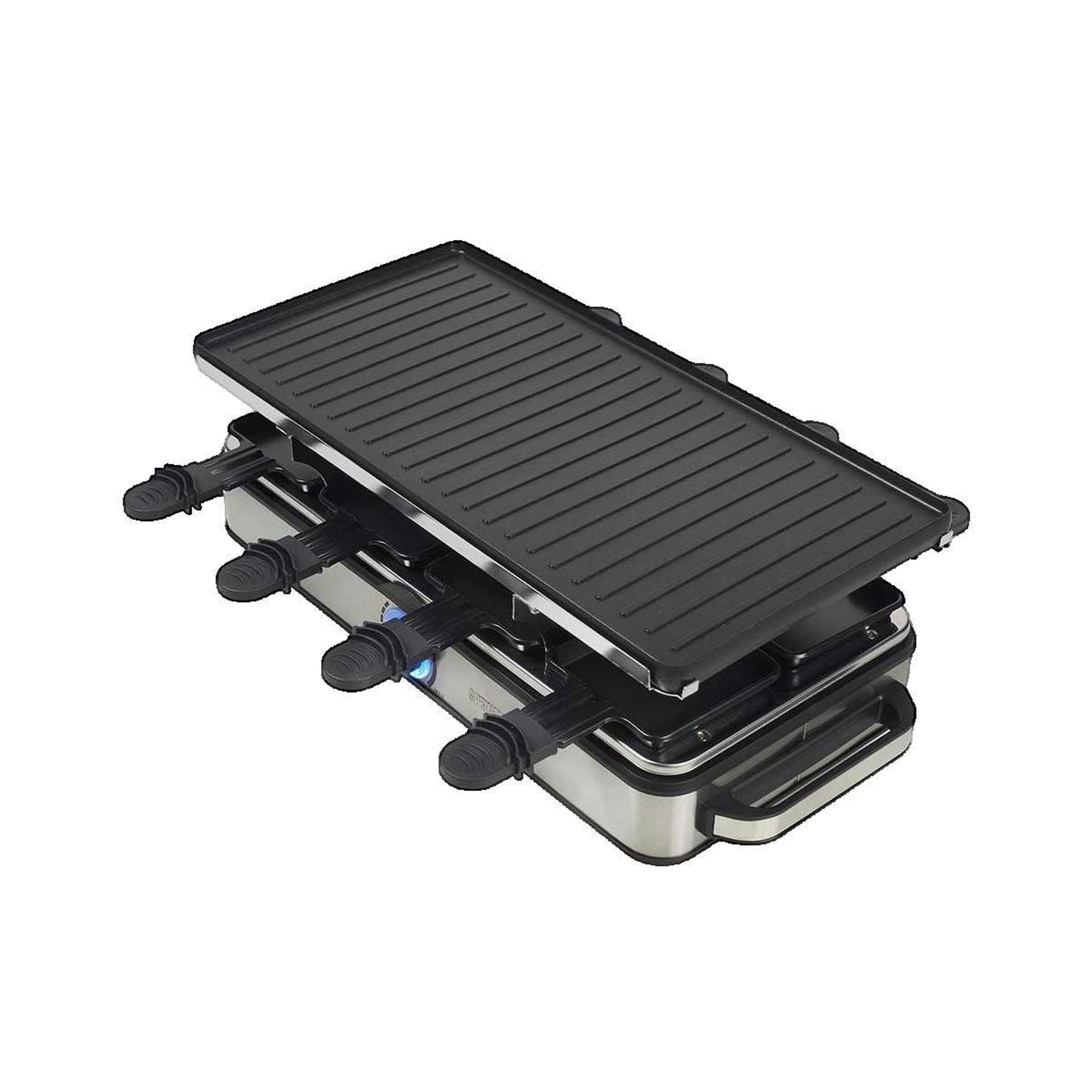 Voir la diapositive 2 : Rue Princesse Raclette Princess Grill Deluxe 1400 W Noir et Argenté