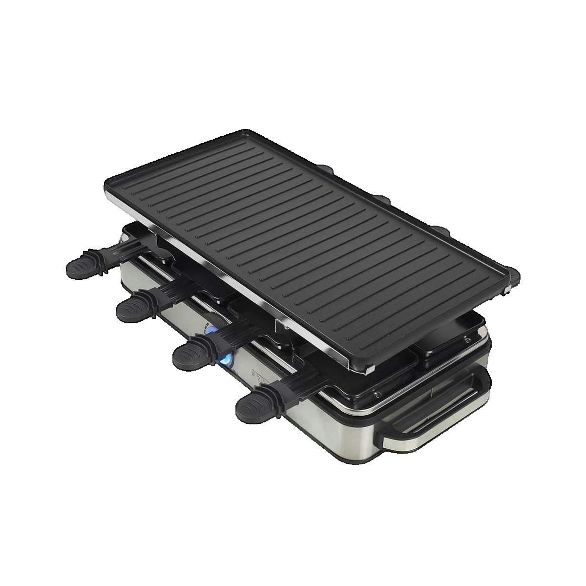 Rue Princesse Raclette Princess Grill Deluxe 1400 W Noir et Argenté