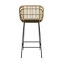 Voir la diapositive 6 : Rendez vous déco Chaise de bar en rotin naturel et pieds en métal noir 71 cm - Chiloe