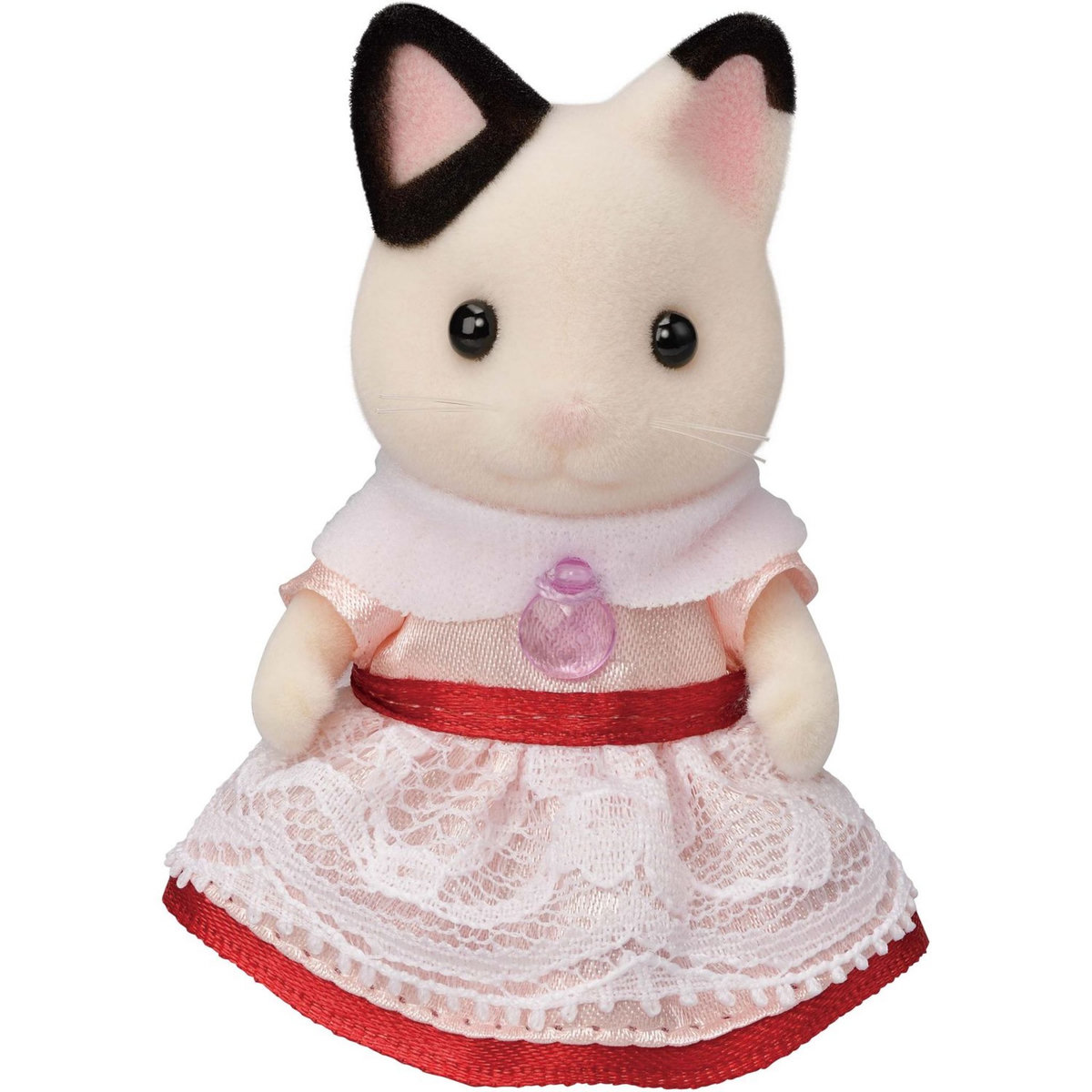 Sylvanian families Sylvanian La fille chat bicolore et son gouter d'anniversaire 