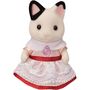 Voir la diapositive 3 : Sylvanian families Sylvanian La fille chat bicolore et son gouter d'anniversaire 