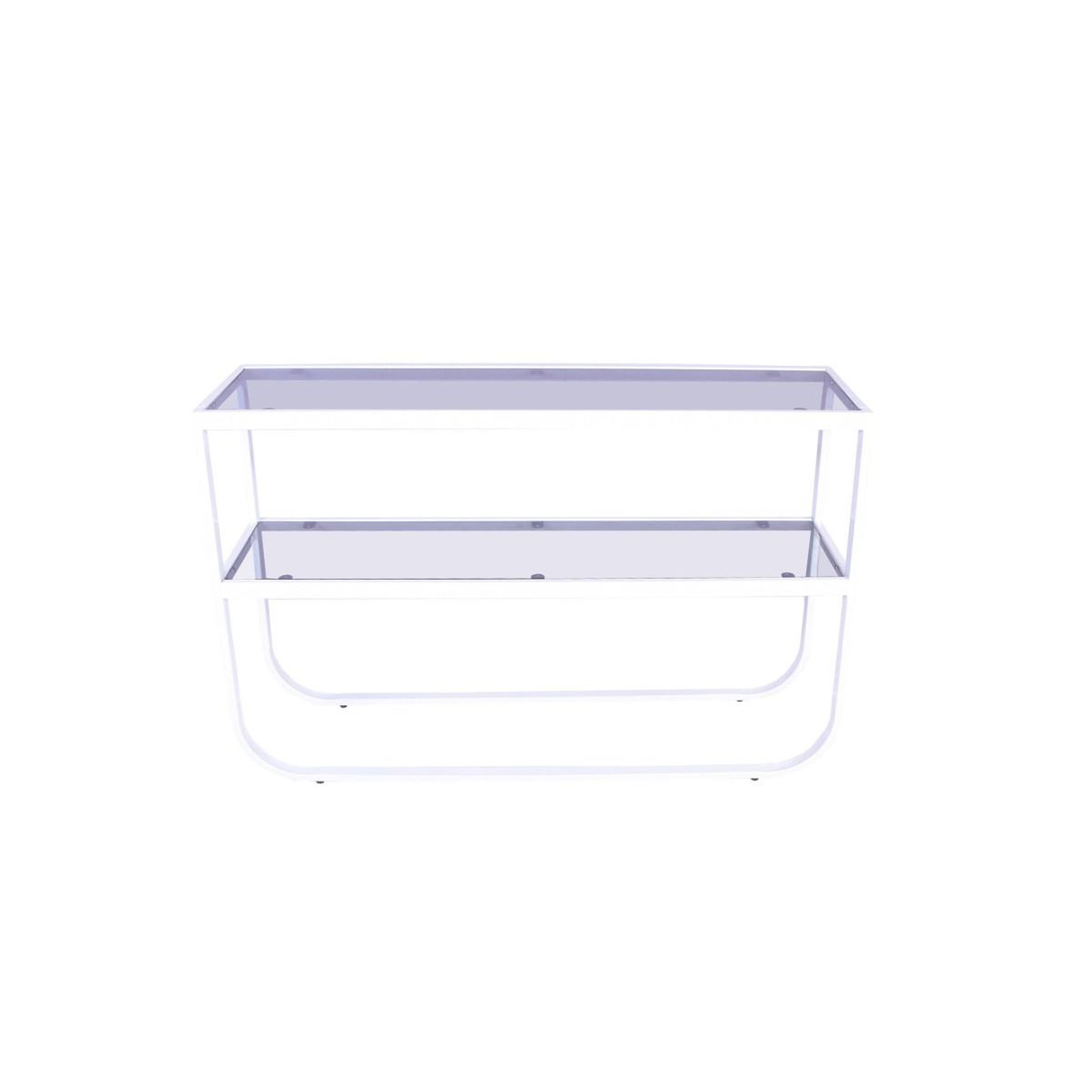 Voir la diapositive 3 : Paris Prix Console design en verre  rocker  110cm blanc