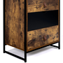 Voir la diapositive 6 : ID MARKET Chiffonnier 5 tiroirs CHICAGO 60 cm commode semainier design industriel