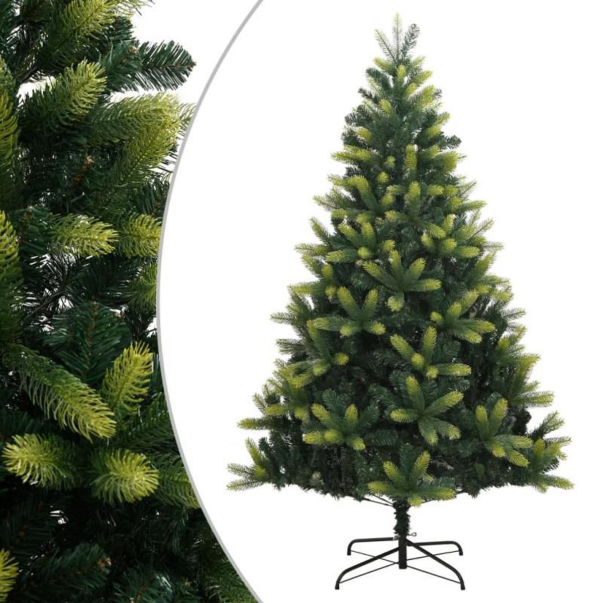 VIDAXL Sapin de Noël artificiel à charnières avec support 180 cm