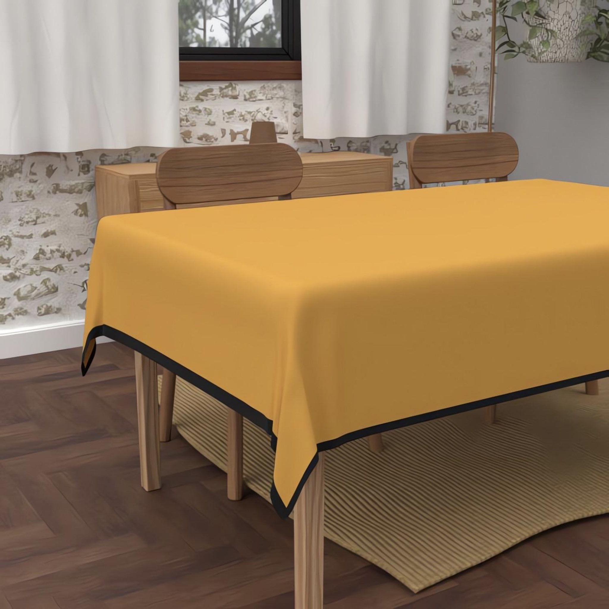 Voir la diapositive 2 : SOLEIL D'OCRE Nappe anti-tâches en microfibre lavée BOHEME, par Soleil d'Ocre