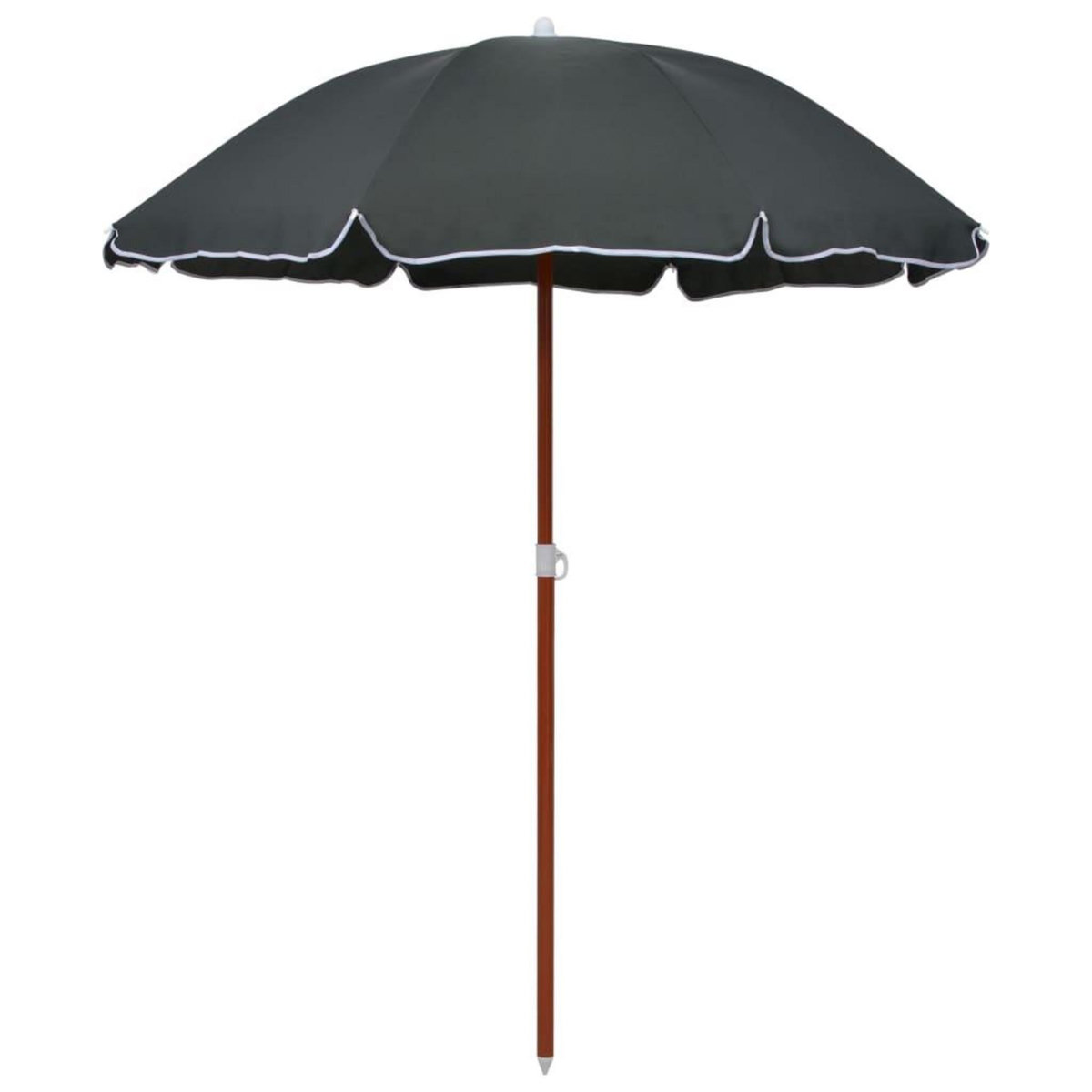 VIDAXL Parasol de jardin avec mat en acier 180 cm anthracite