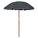 VIDAXL Parasol de jardin avec mat en acier 180 cm anthracite