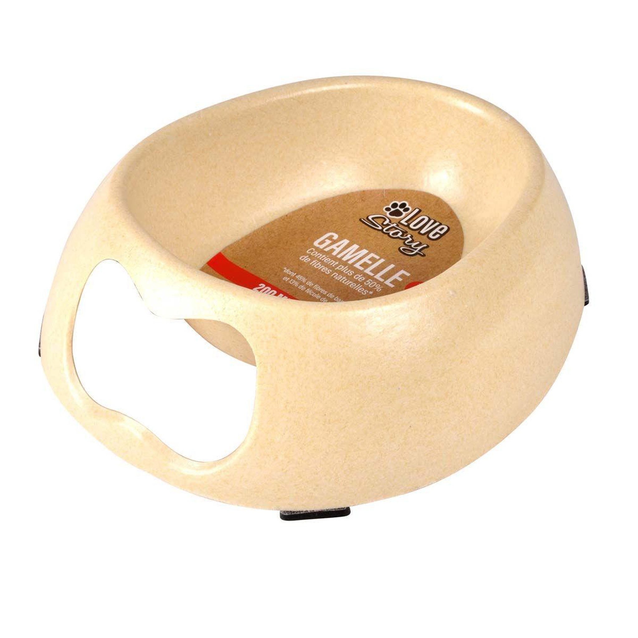 Voir la diapositive 2 : HOMEA Gamelle pour chien & chat  bambou  16cm naturel