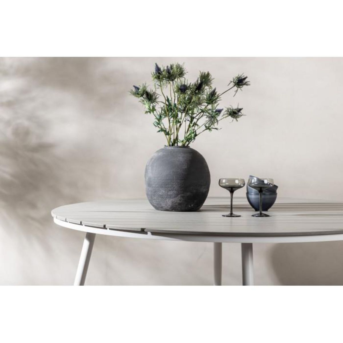 Paris Prix Table de Jardin Ronde  Break  150cm Gris