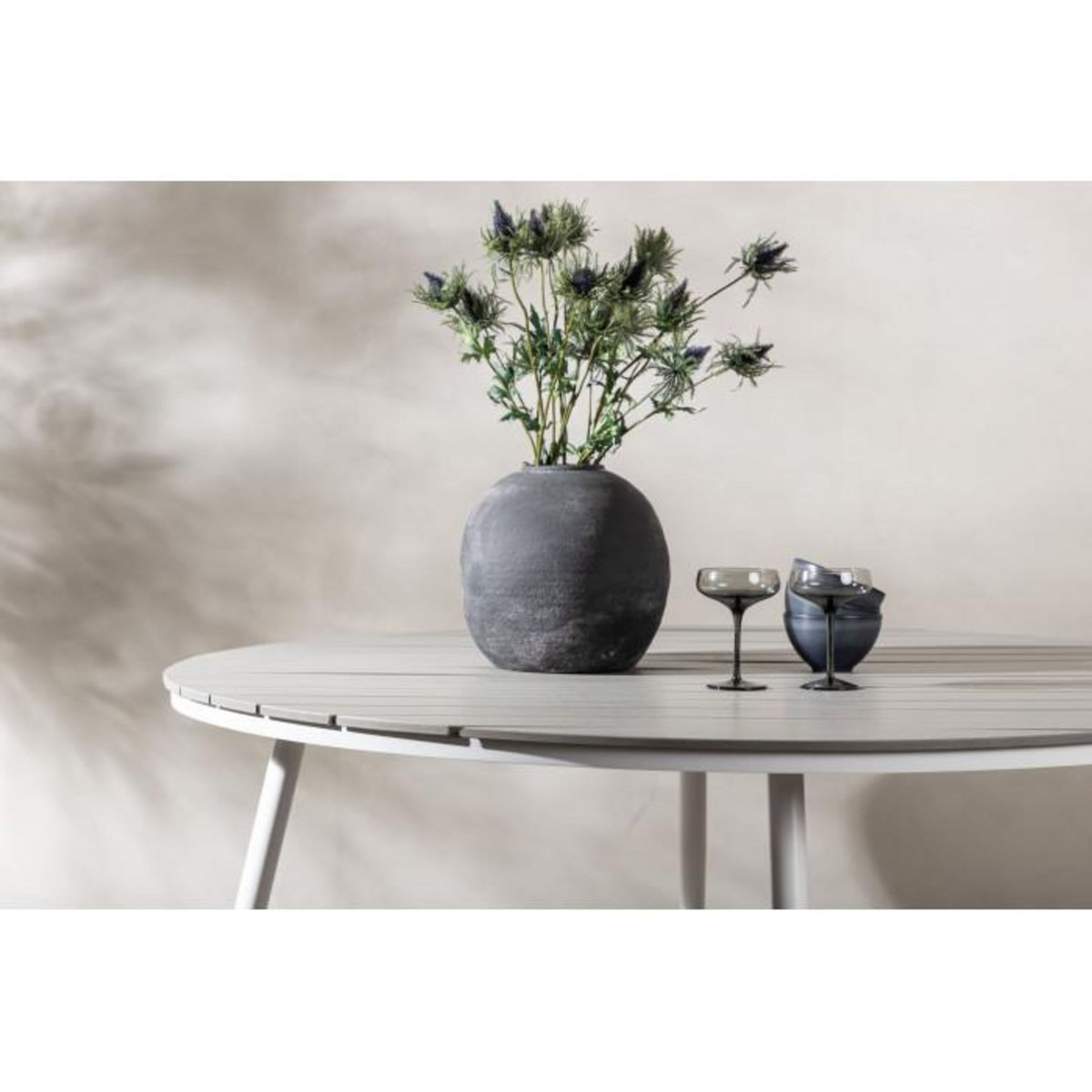Paris Prix Table de Jardin Ronde  Break  150cm Gris