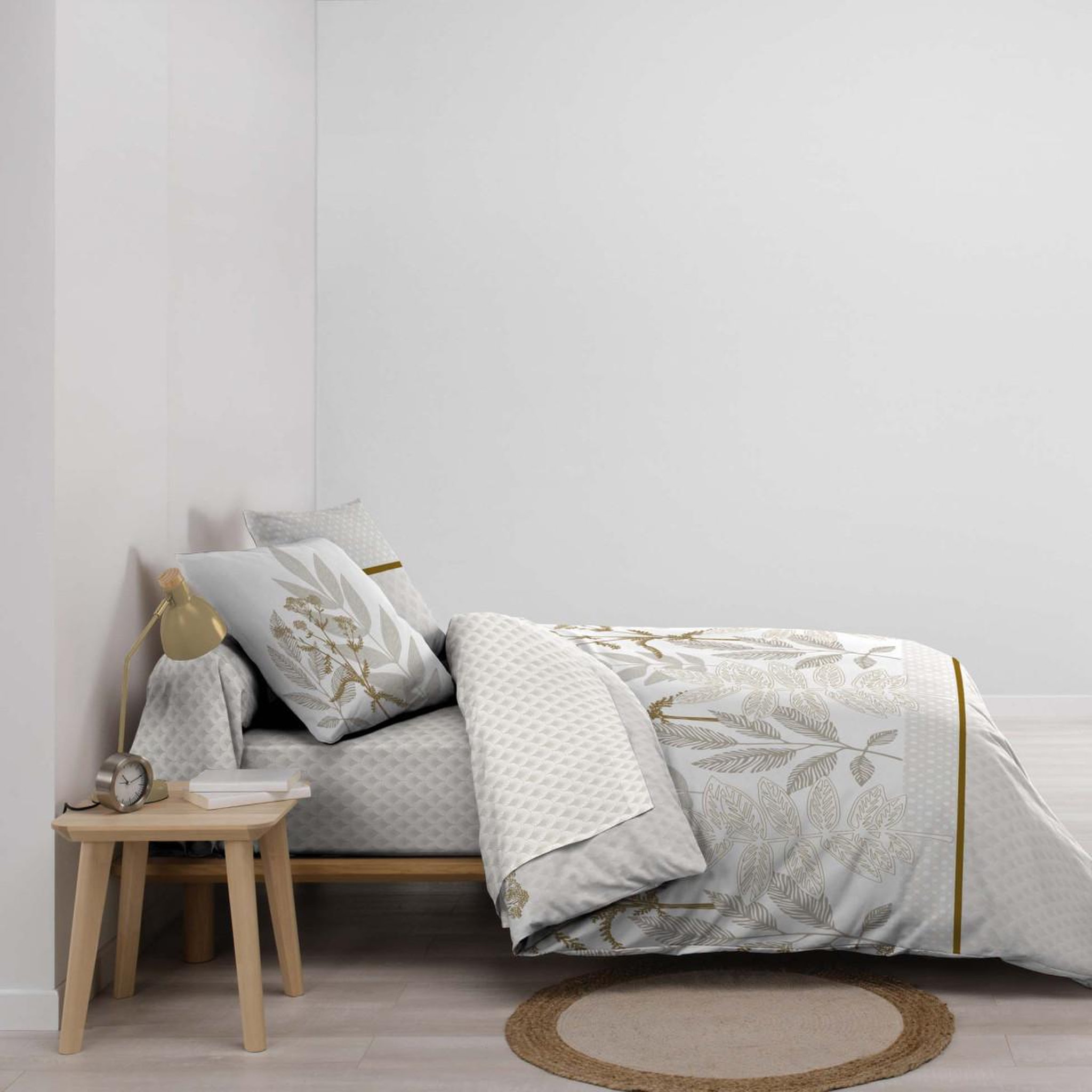 Voir la diapositive 2 : Douceur d'Intérieur Parure de lit 6 pièces  raoni  260x240cm naturel