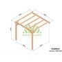 Voir la diapositive 2 : JARDIDECO Pergola adossée en lamellé-collée Amiens 300 x 300 cm - Mardeland