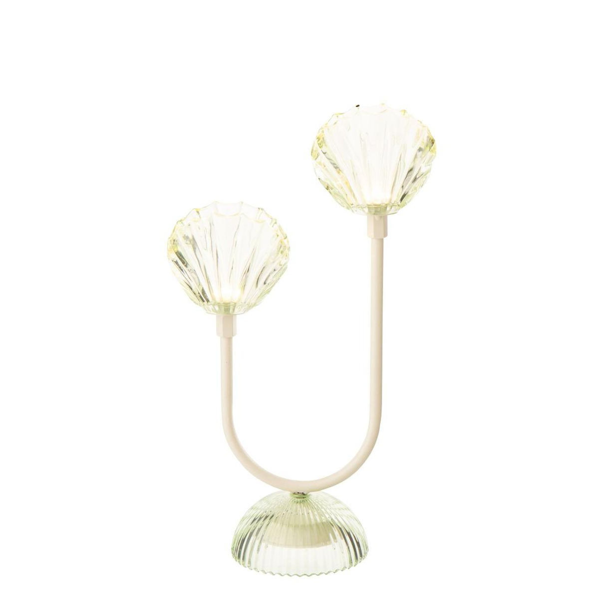 Paris Prix Lampe à Poser à LED  Shell  32cm Vert Clair