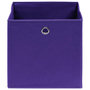 Voir la diapositive 3 : VIDAXL Boîtes de rangement 4 pcs Violet 32x32x32 cm Tissu