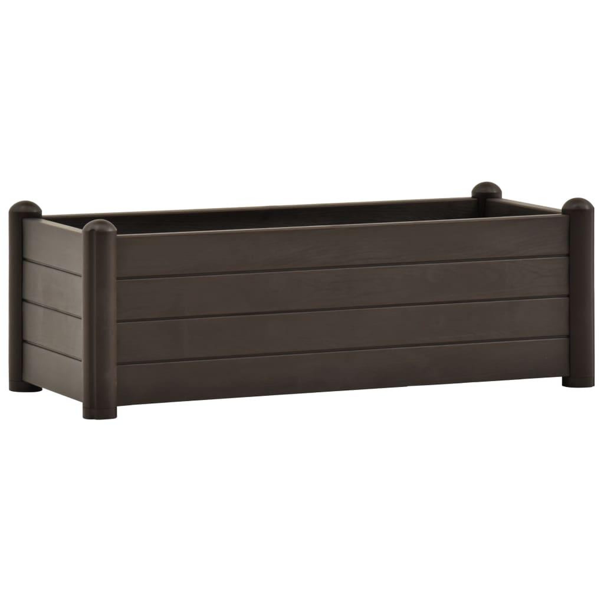 Voir la diapositive 2 : VIDAXL Lit sureleve de jardin PP Moka 100x43x35 cm