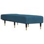 Voir la diapositive 3 : VIDAXL Chaise longue bleu velours