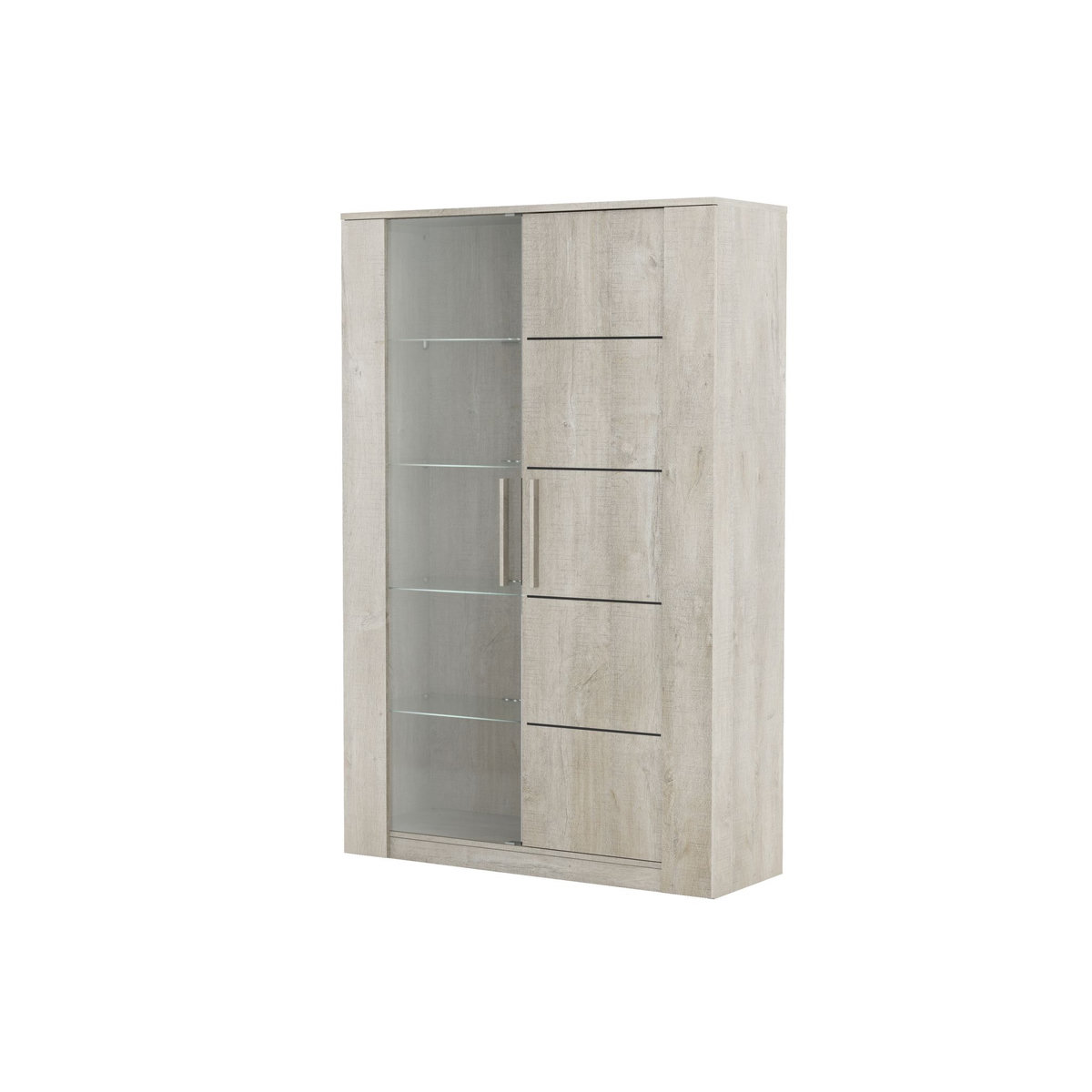 Vitrine 2 portes dont 1 vitrée L114xH175cm CANNES