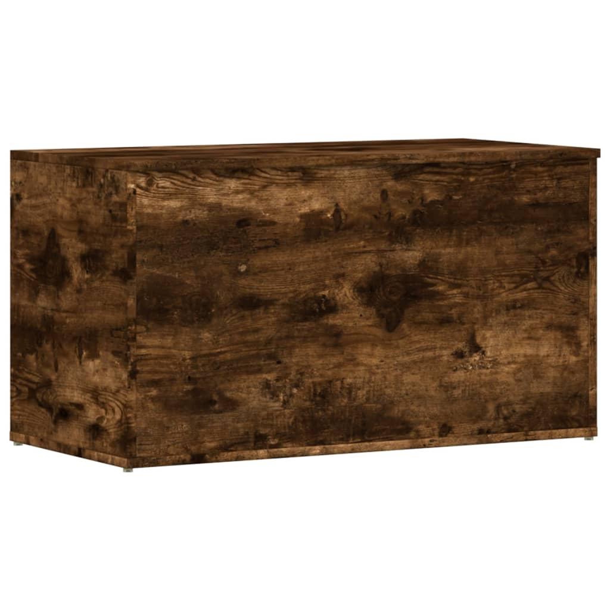 Voir la diapositive 2 : VIDAXL Coffre de rangement Chene fume 84x42x46 cm Bois d'ingenierie