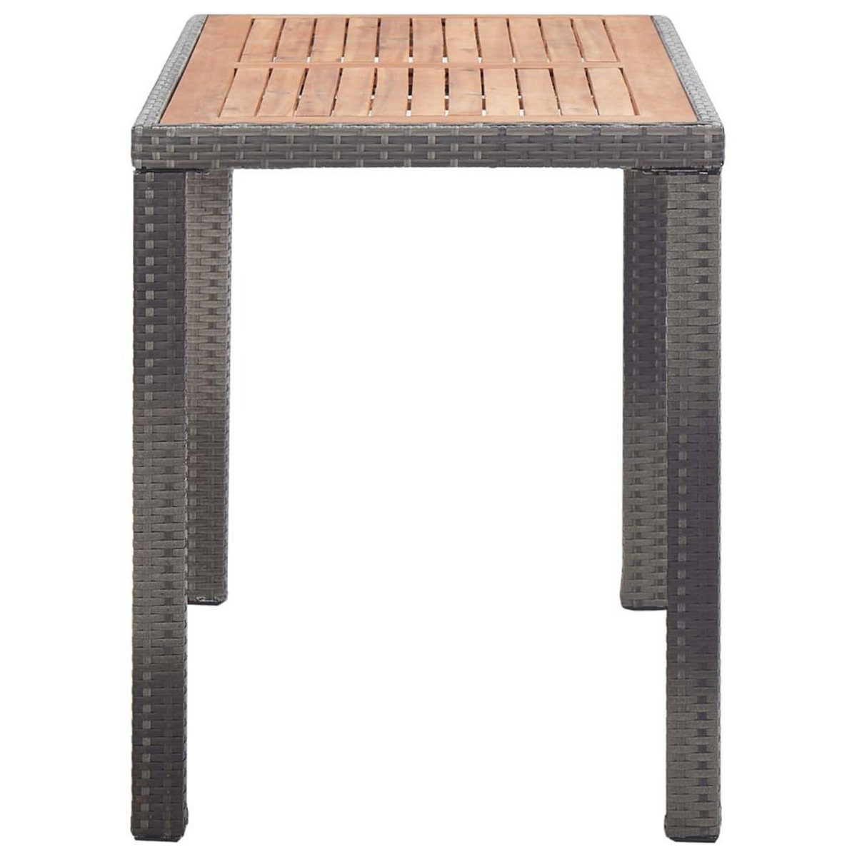 VIDAXL Table de jardin Anthracite et marron 123x60x74 cm Bois d'acacia