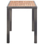 Voir la diapositive 3 : VIDAXL Table de jardin Anthracite et marron 123x60x74 cm Bois d'acacia