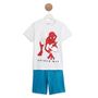 Voir la diapositive 1 : SPIDERMAN Pyjashort blanc en coton garçon Spiderman