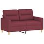 Voir la diapositive 4 : VIDAXL Canape 2 places avec oreillers bordeaux 120 cm tissu